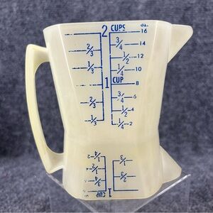 Vintage Blue Westland Plastic Double Sided Measuring Cup - 1 & 2 Cups